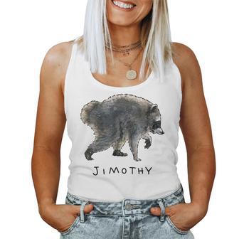 Jimothy Trash Panda Watercolor Women Tank Top | Seseable UK