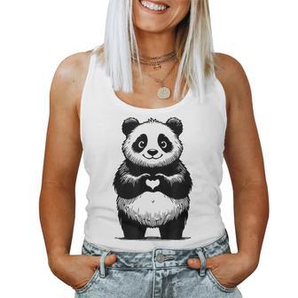 I Love Pandas 面白い、パンダが大好き レディースタンクトップ - Kawaiitshirt
