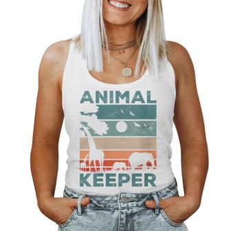Gardien Animal Graphique Rétro Zoo Pour Amoureux Des Animaux Zoo Débardeur pour femme - Cadeauxyz