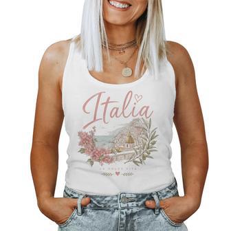 Italia La Dolce Vita Floral Amalfi Coast Italian Womens Women Tank Top | Seseable UK
