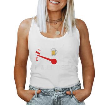 I Need A Beer おもしろ飲料燃料走行距離計 I Need Beer レディースタンクトップ - Kawaiitshirt