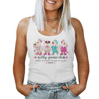 Nurse Silly Goose Club Nursing School Healthcare Nurse Women Tank Top | Seseable UK