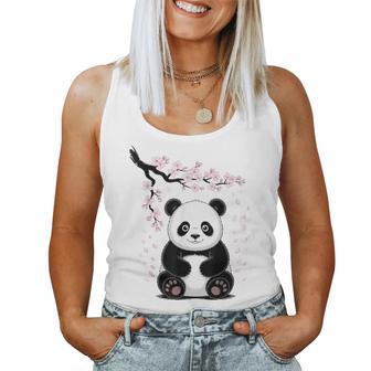 Ours Panda Mignon Et Fleurs De Cerisier Débardeur pour femme - Cadeauxyz