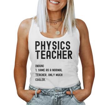 Physics Teacher Definition シャツ 学校初日 レディースタンクトップ - Kawaiitshirt