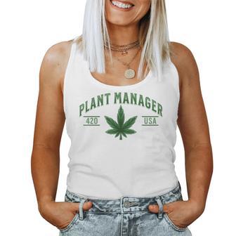 Plant Manager ウィードリーフ カンナビスポット マリファナ Usa レディースタンクトップ - Kawaiitshirt