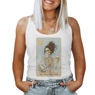 Volleyball Mom Skeleton Halloween Volleyball Mama Women Tank Top | Seseable UK