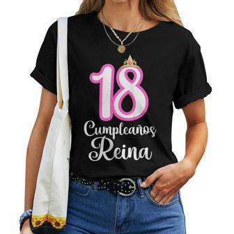 18 Años Chica Reina 18 Cumpleaños Chica In Mangas Camiseta de mujer - Regaloses