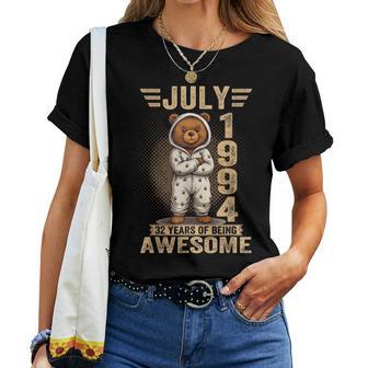32 Años Julio 1994 Oso De Peluche 32 Cumpleaños Camiseta de mujer - Regaloses