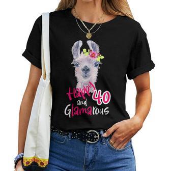 40 Cumpleaños Regalo Es Decoración Llama Divertida Camiseta de mujer - Regaloses