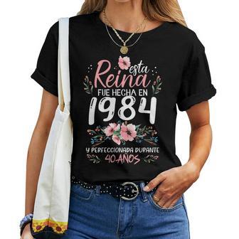 42 Años Regalo De Cumpleaños Hecha En 1984 42 Años In Mangas Camiseta de mujer - Regaloses