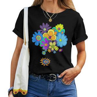 60Er & 70Er Retro Flower Power T-shirt Frauen - Geschenkecke