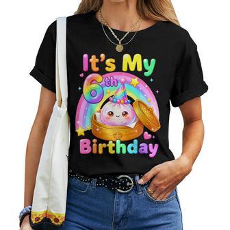 6Th Birthday Girl Kawaii Dumpling Anime Party 6 Years Old Women T-shirt | Seseable UK