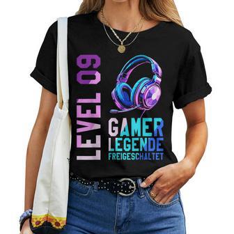 9 Geburtstag Junge Mädchen Gaming Level 9 Jahre T-shirt Frauen - Geschenkecke