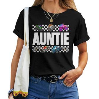 Auntie Monster Truck Family Crew Birthday Matching Women Women T-shirt | Seseable UK