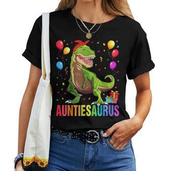 Auntiesaurus T Rex Dinosaurio Tíaaurus Familia Coincidencia Camiseta de mujer - Regaloses