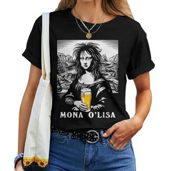 Bière Drôle Irlandaise Mona Lisa Hangover Beer Lover T-shirt femme - Cadeauxyz