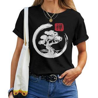 Bonsaï Japonais Enso Zen Cercle Kanji Bonsaï Plante T-shirt femme - Cadeauxyz