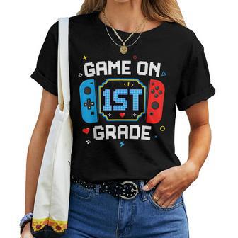 Boys Game On 1St Grade Back To School Video Gamer Boy Kids Women T-shirt | Seseable UK