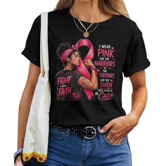 Breast Cancer Awareness For Family Pink Ribbon Women T-shirt | Seseable UK