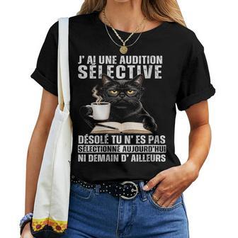 Cadeau Chat Humour Auditionélective Rigolo T-shirt femme - Cadeauxyz