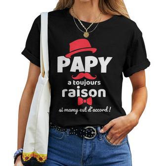 Cadeau Grand Pere Papy A Toujours Raisoni Mamy Humour T-shirt femme - Cadeauxyz
