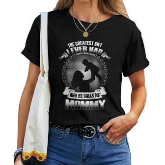 He Calls Me Mommy Christmas Ideas For Mom Women T-shirt | Seseable UK