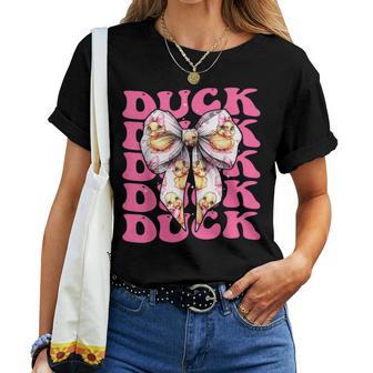 Coquette Bow Pato De Goma Patito Chica Mamá Mamá Camiseta de mujer - Regaloses
