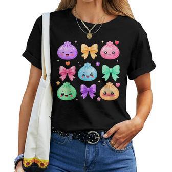Cute Rainbow Dumpling Coquette Bow Kawaii Anime Girls Kids Women T-shirt | Seseable UK