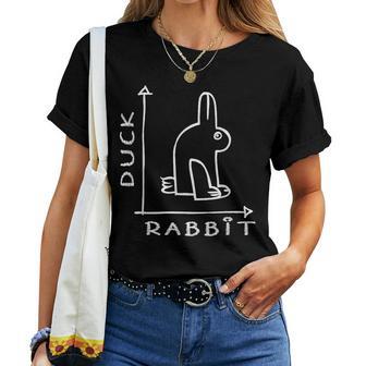 Divertente Illusione Ottica Rabbit Duck Maglietta da donna - Novitaregali