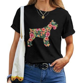 Divertidailueta De Perro Con Forma De Flor Dechnauzer Regalos Florales Para Camiseta de mujer - Regaloses