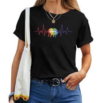 Drapeau Lgbtq Gay Pride Mois Arc-En-Ciel Avec Lèvres Lgbt T-shirt femme - Cadeauxyz