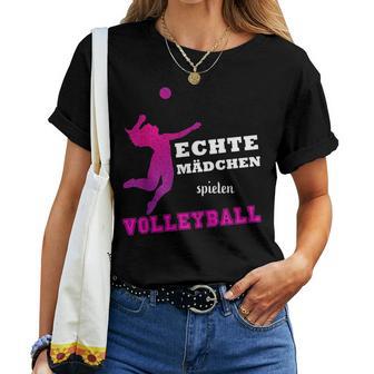 Echte Mädchenpielenolleyball T-shirt Frauen - Geschenkecke