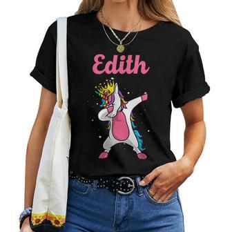Edith Cadeau D'anniversaire Personnalisé Licorne Queen T-shirt femme - Cadeauxyz