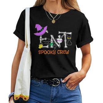 Ent Nurse Spooky Halloween Otolaryngology Ear Nose Throat Women T-shirt | Seseable UK