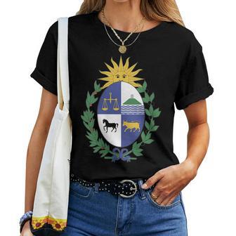 Escudo De Armas De Uruguay Cuello Camiseta de mujer - Regaloses