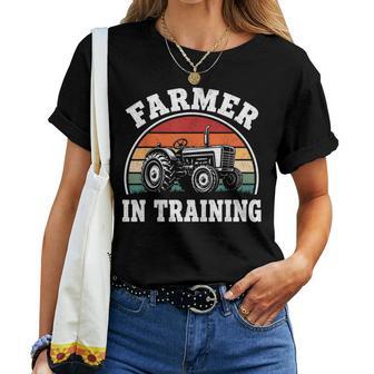 Farmer In Training Boys Girls Kids Tractor Farming Women T-shirt | Seseable UK