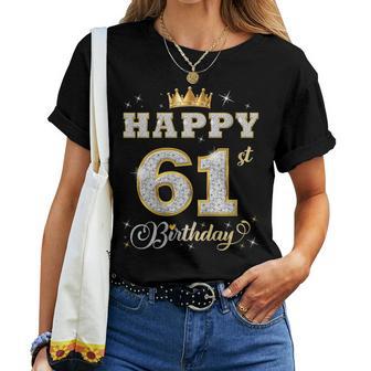 Feliz Cumpleaños 61 Años 61 Años Es Hombres Fiesta De Cumpleaños Cuello Camiseta de mujer - Regaloses