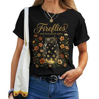 Fireflies And Front Porch Nights Vintage Boho Floral Women T-shirt | Seseable UK