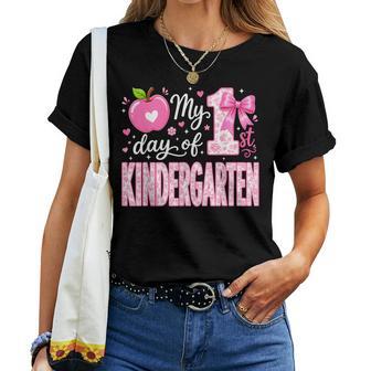 My First Day Of Kindergarten Coquette Back To School Girls Women T-shirt | Seseable UK