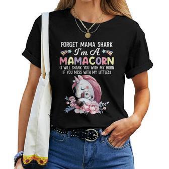 Forget Mama Shark I Am A Mamacorn Unicorn Christmas Ideas For Mom Women T-shirt | Seseable UK