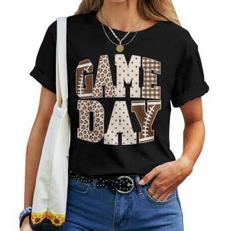 Game Day Football Season Leopard Retro Team Sports Women Women T-shirt | Seseable UK