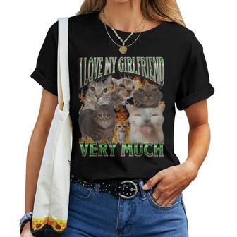 My Girlfriend Cat Meme Bootleg Gráfico Camiseta de mujer - Regaloses