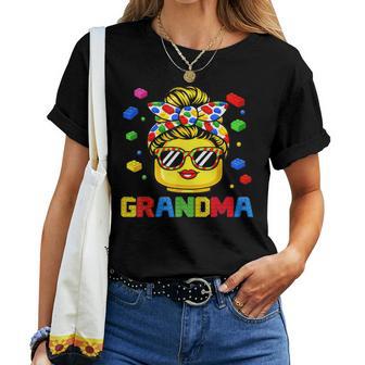 Grandma Master Builder Building Bricks Blocks Women T-shirt | Seseable UK