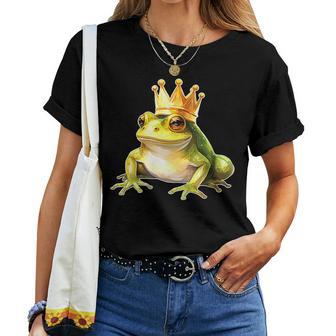 Grenouille Avec Couronne X Grenouille Prince T-shirt femme - Cadeauxyz