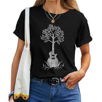 Guitariste Arbre Guitar Guitare Électrique T-shirt femme - Cadeauxyz