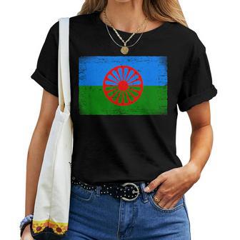 Gypsies Calé Flag Roma Gypsy Flag Camiseta de mujer - Regaloses
