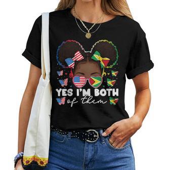 Half Guyanese American Guyana Flag America Usa Kids Girls Women T-shirt | Seseable UK