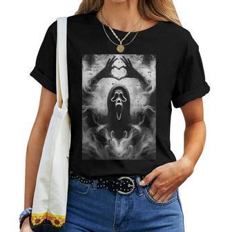 Halloween Horror Ghost Hand Heart Costume Kids Women T-shirt | Seseable UK