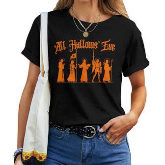 All Hallows' Eve Saint Procession Catholic Christian Holiday Women T-shirt | Seseable UK
