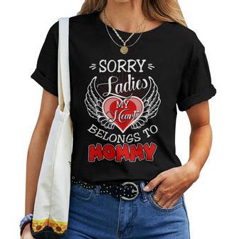 My Heart Belong To Mommy Christmas Ideas For Mom Women T-shirt | Seseable UK